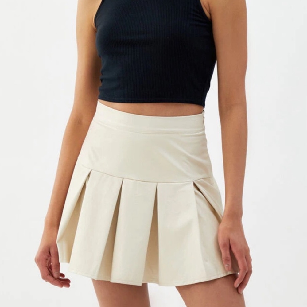 Pacsun Faux Leather Tennis Skirt
